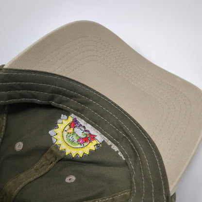 Green Baseball Cap One Size Eat Fruits Vegetables Active Strapback Hat Contrast
