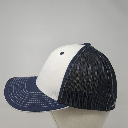 Pacific Headwear Fitted Trucker Hat Blue 6 7/8-7 3/8 Mesh Back 6 Panel Blank