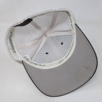 Flexfit Fitted Mesh Back Trucker Hat Gray One Size Colorblock Yupoong