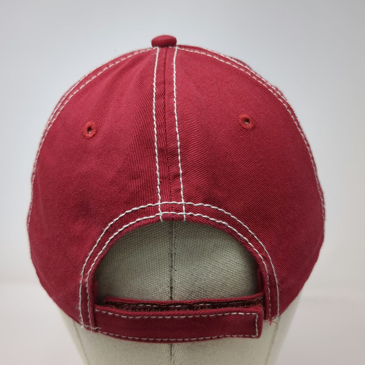 Jacobson Hat Baseball Cap Red One Size Ft Worth Zoo Patch Contrast Stitching