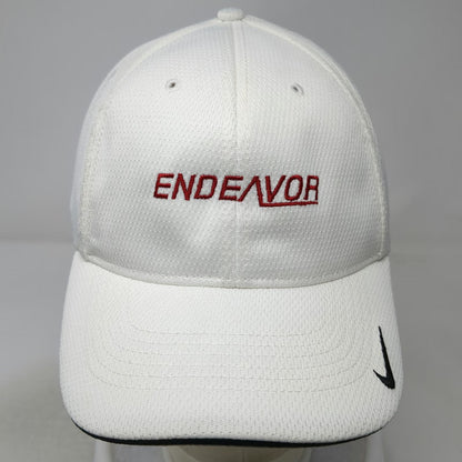 Nike Golf Baseball Cap White XL Fitted Endeavor Logo Textured Athletic Hat