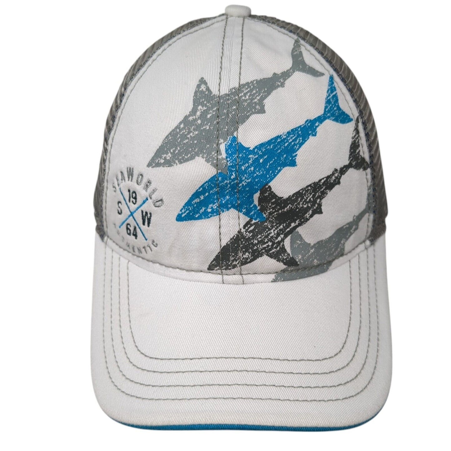 SeaWorld Authentic 1964 Snapback Trucker Hat Multicolor OS Adjustable Mesh Back