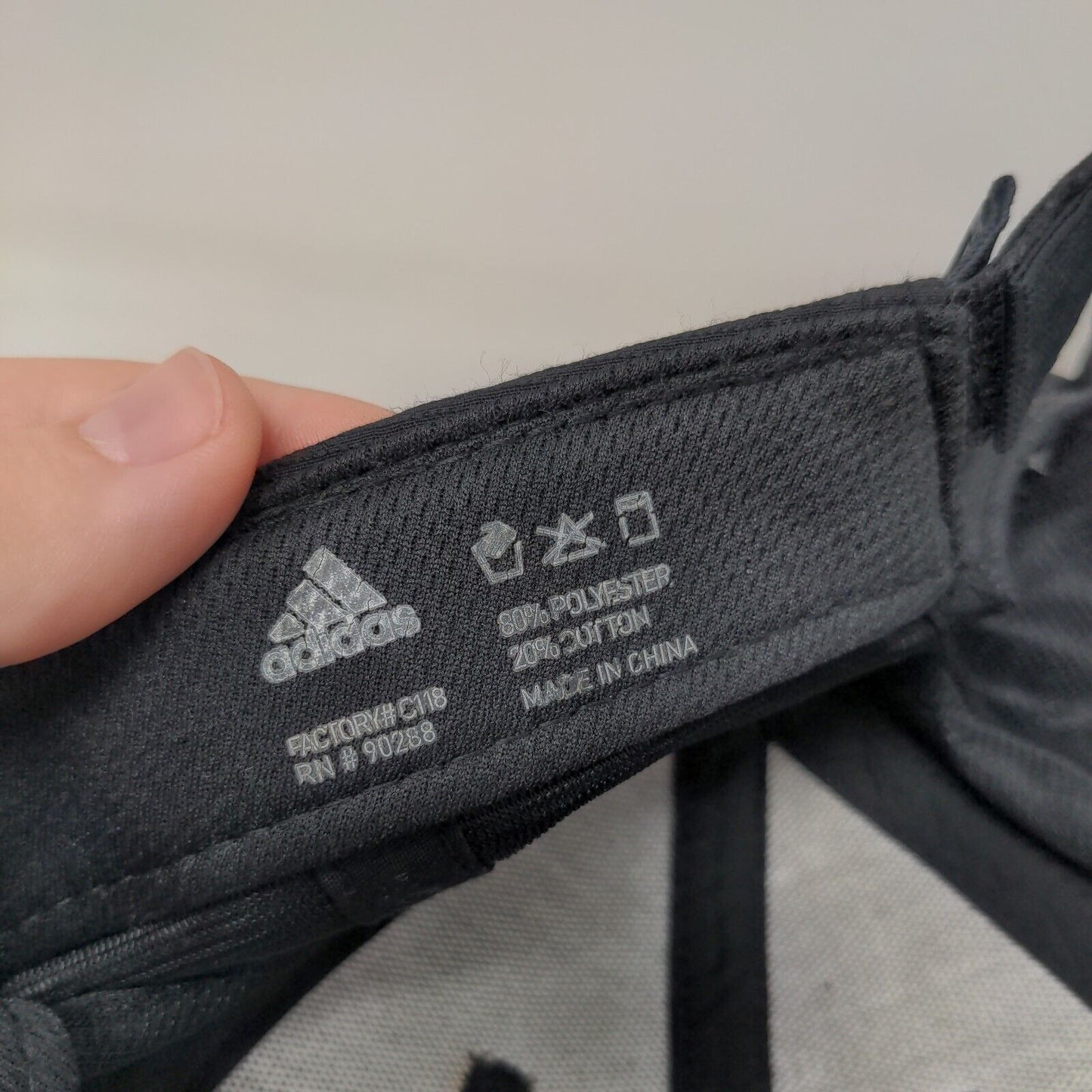 Adidas 3 Stripes Logo Strapback Hat Black One Size Adjustable 6 Panel