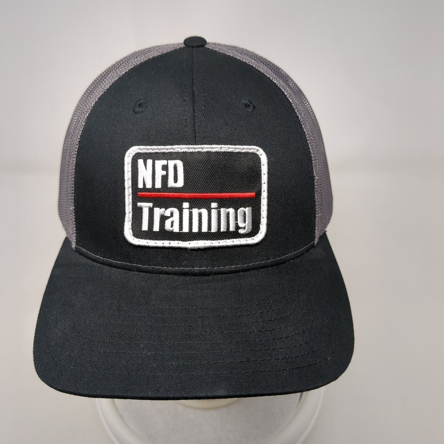 NFD Training Snapback Trucker Hat Black M/L Mesh Back Richardson