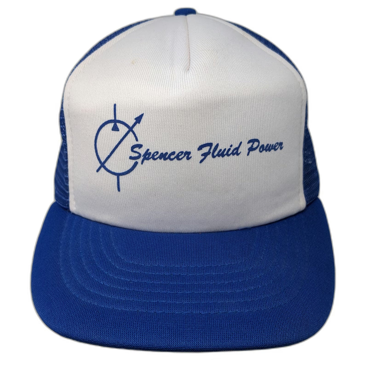 KAP.II Trucker Hat Blue One Size Spencer Fluid Power Industrial Graphic Mesh