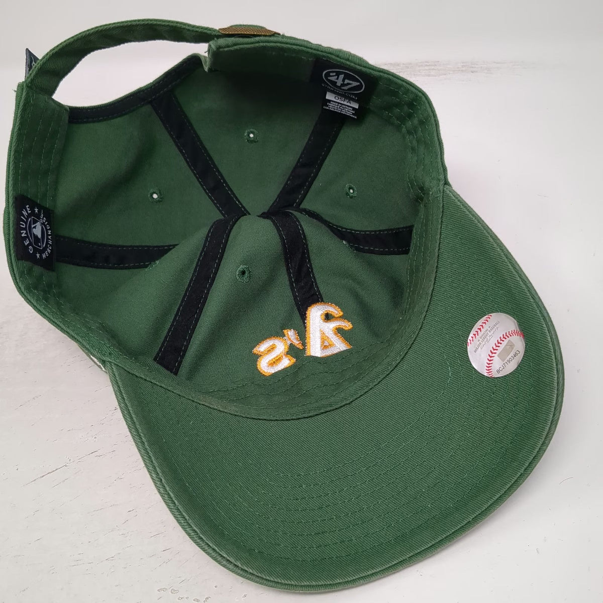 '47 MLB Oakland Athletics Baseball Cap Green One Size Slideback Cotton Logo Hat