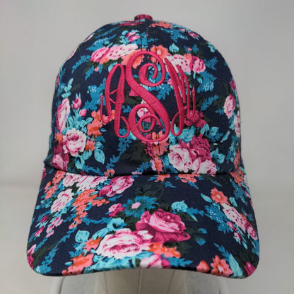 ASM Embroidered Logo Strapback Hat Multicolor One Size Adjustable Floral