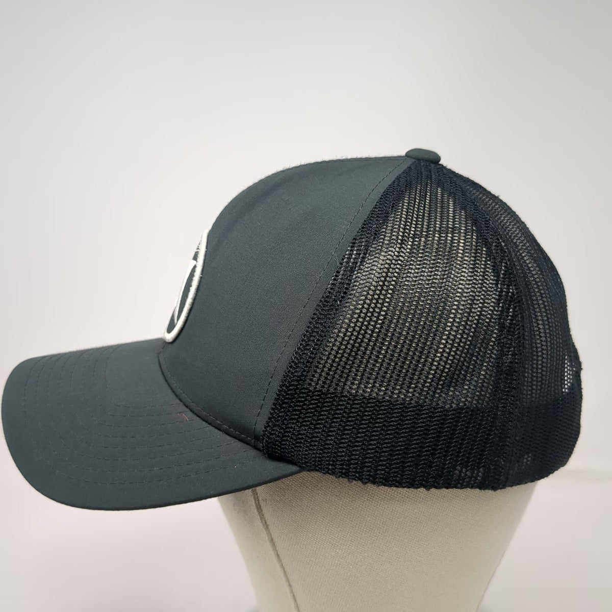 Hurley Trucker Hat Gray One Size Mesh Back Snapback Embroidered Circle Logo