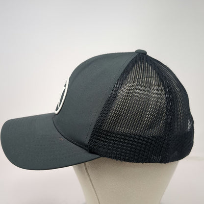 Hurley Trucker Hat Gray One Size Mesh Back Snapback Embroidered Circle Logo