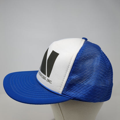Consolidated Agencies Inc Snapback Trucker Hat Blue OS Adjustable Mesh Speedway