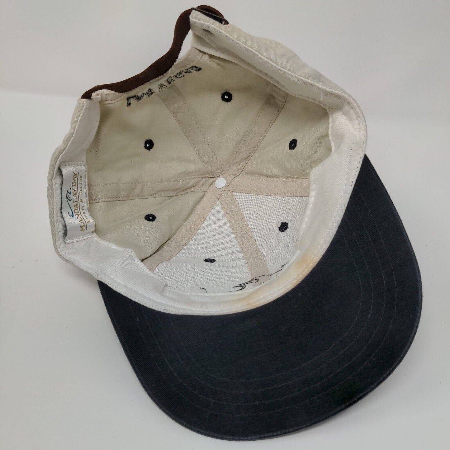 Mandalay Bay Las Vegas Slideback Hat Tan OSFA Adjustable Embroidered 6 Panel
