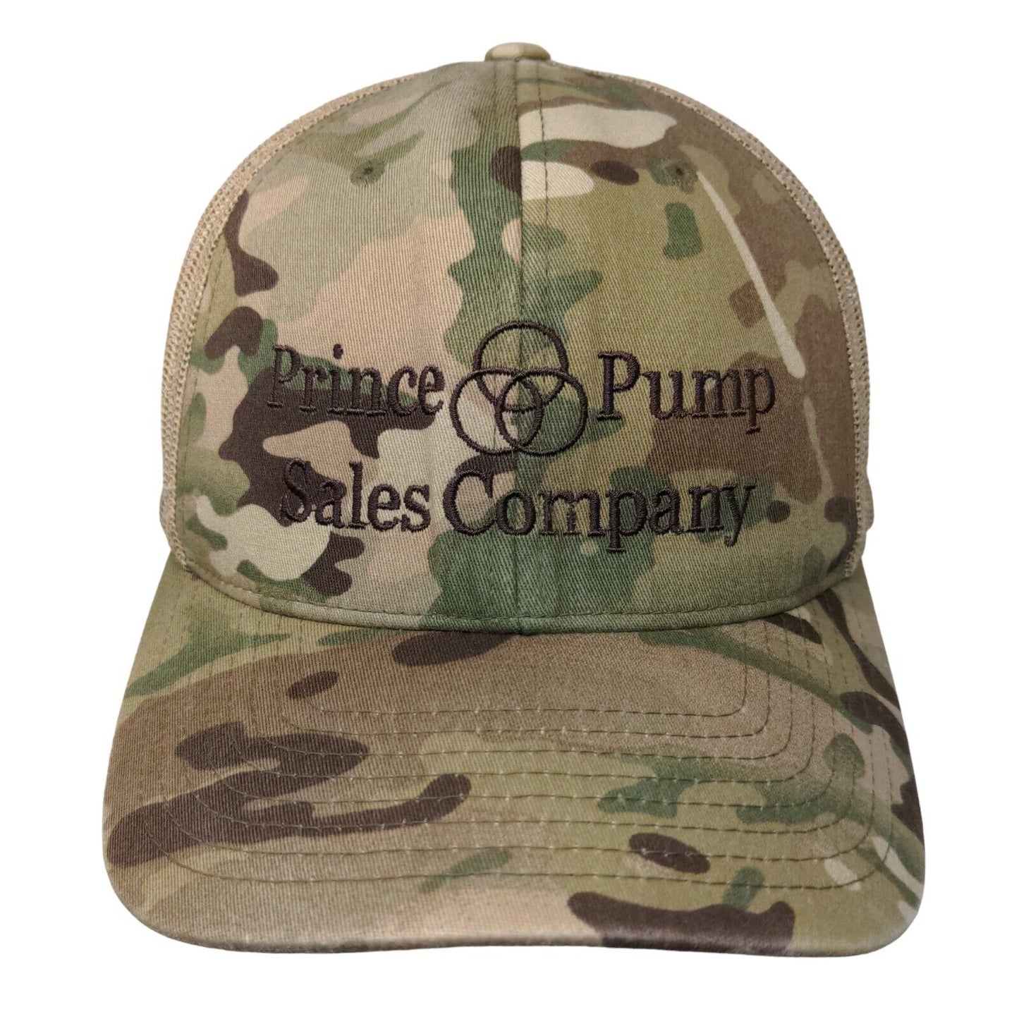 Prince Pump Sales Company Snapback Trucker Hat Camouflage One Size Mesh Back