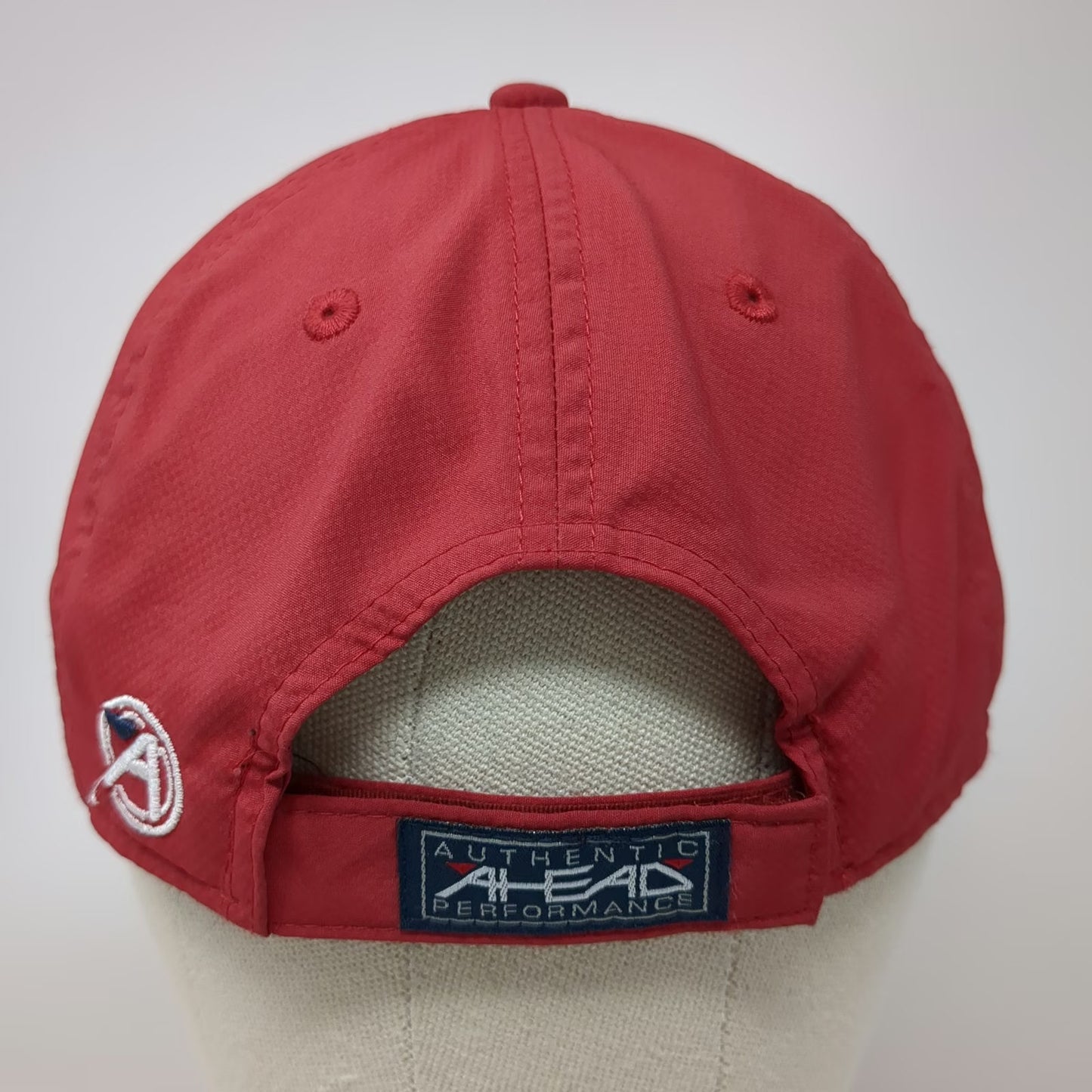 Ahead Baseball Cap Red One Size Turtle 1918 Athletic Embroidered Strapback Hat