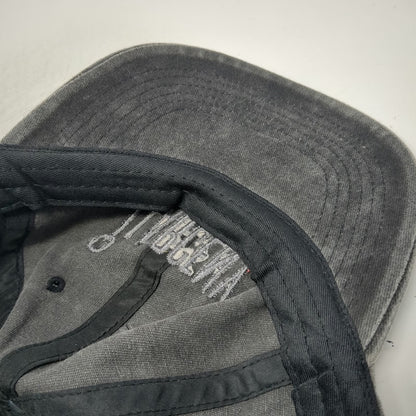 Baseball Cap Gray One Size Larceny Bourbon Hat Slideback Logo Skeleton Key Twill