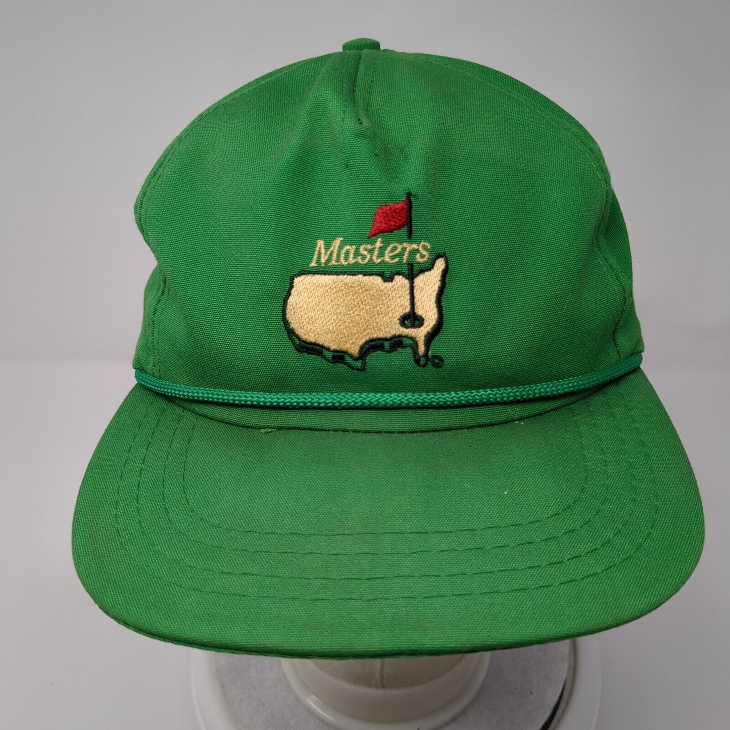 Derby Cap Vintage Slideback Trucker Rope Hat Masters Embroidered Logo Made USA