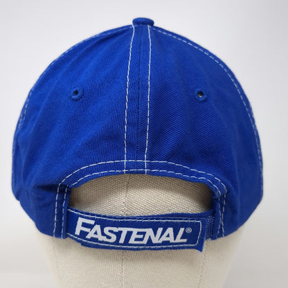 Fastenal Baseball Cap Blue One Size Contrast Stitch Sandwich Brim Logo Hat