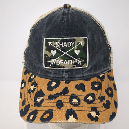 Shady Beach Trucker Hat Multicolor OS Adjustable Mesh Back Leopard Infinity