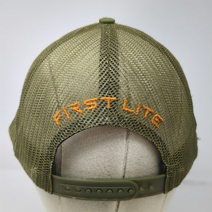 First Lite Trucker Hat Green One Size Mesh Back Snapback Logo Hunting Outdoor