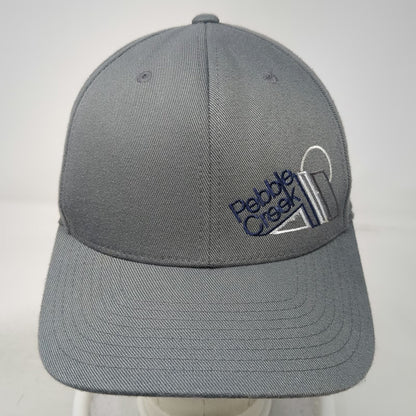 Yupoong Pebble Creek Baseball Cap Gray One Size Adjustable Flexfit 110 Logo Hat