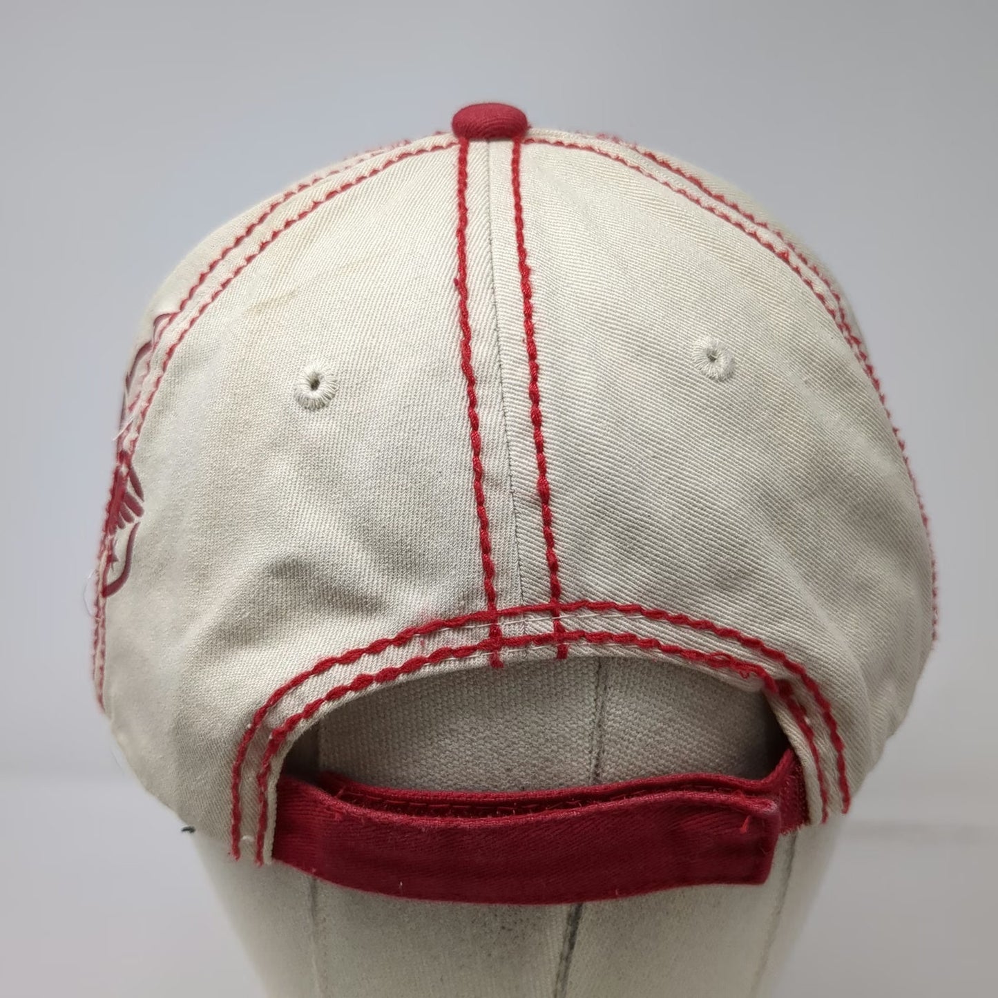 Red Boy Scouts of America BSA Baseball Cap One Size Distressed Strapback Hat