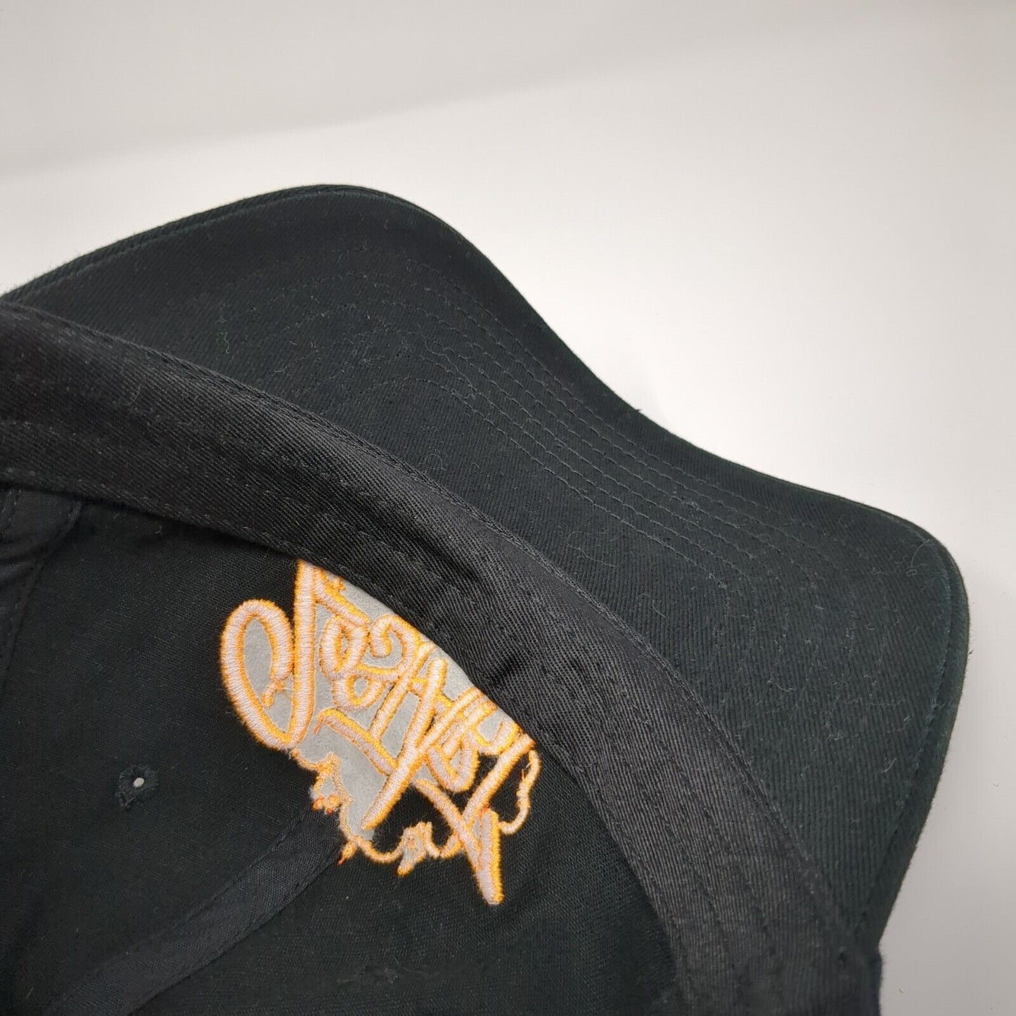 Academy Fits Slideback Hat Black One Size Adjustable Embroidered Art