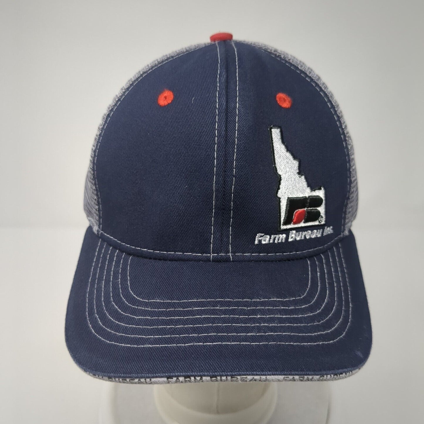 Farm Bureau Ins Snapback Trucker Hat Blue OS Adjustable Mesh Back Buck's Bags