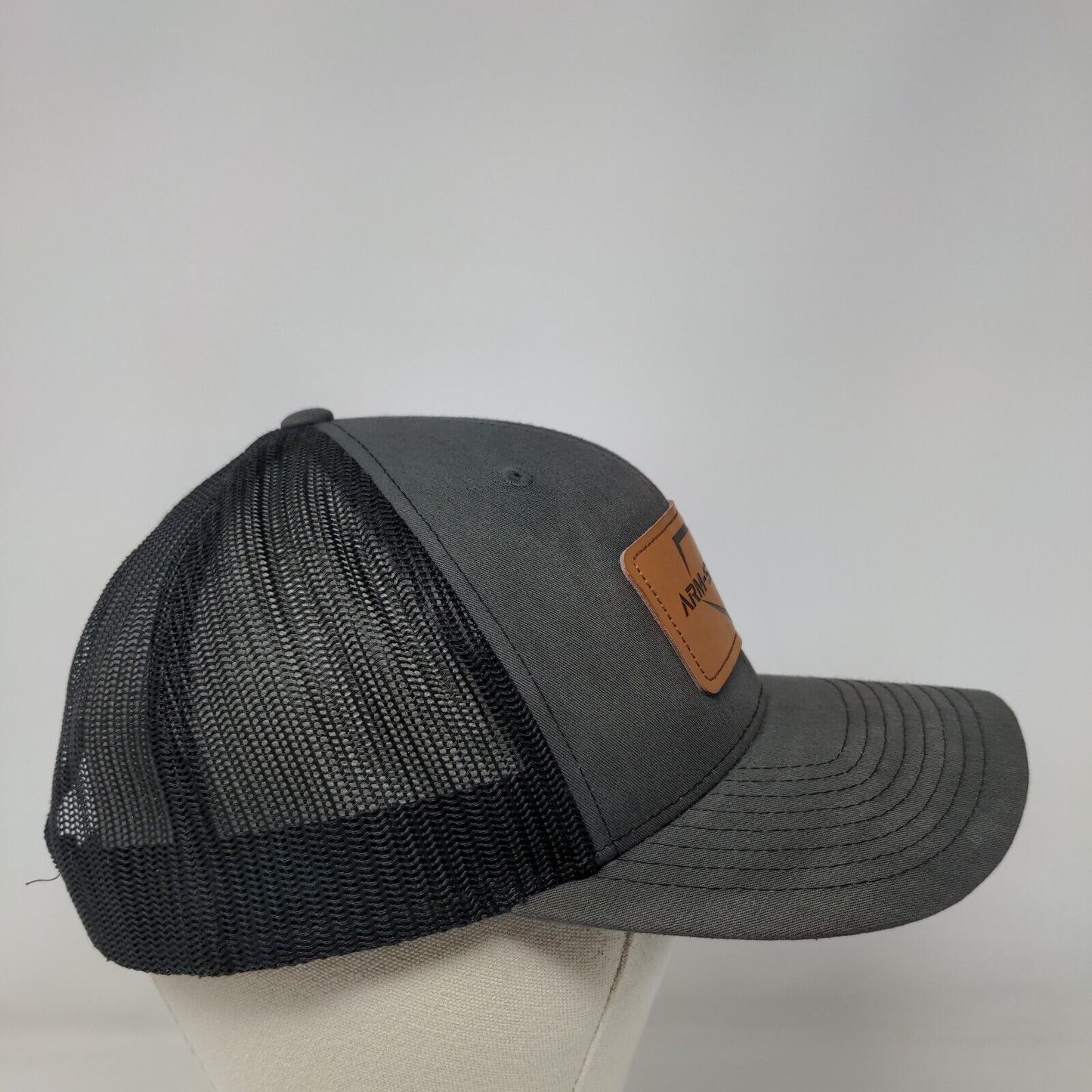 Arm-Strong Snapback Trucker Hat Gray One Size Adjustable Mesh Back Richardson