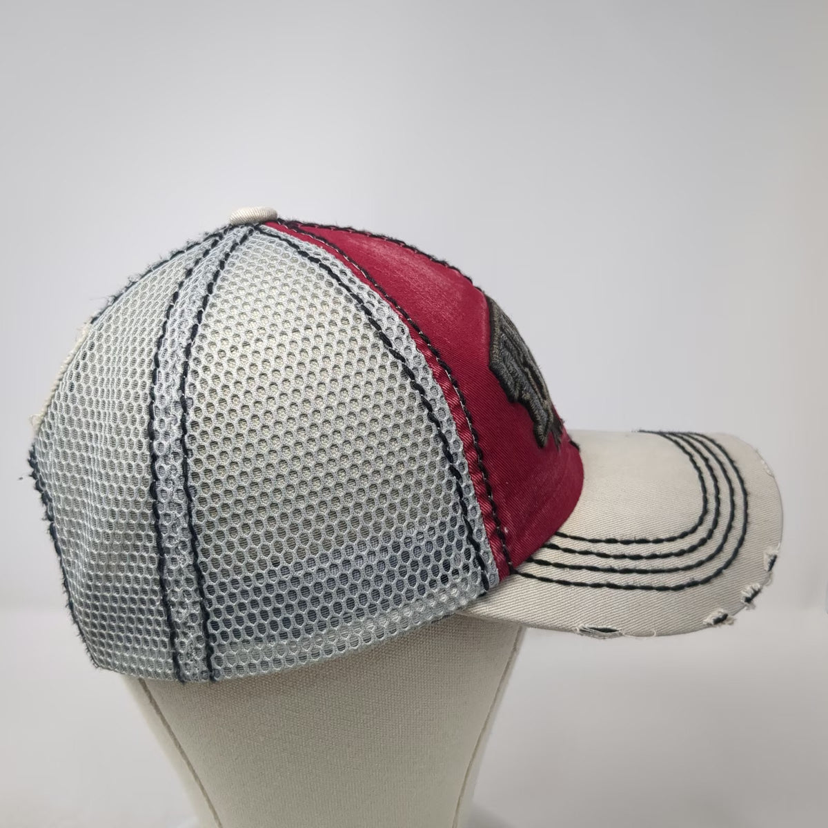 Robin Ruth Texas Baseball Cap Red One Size Distressed Snapback Mesh Souvenir Hat