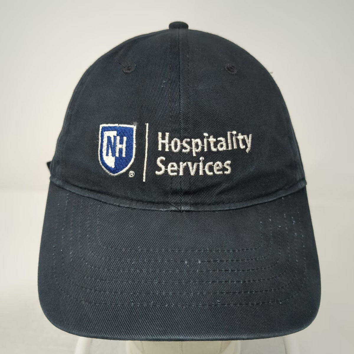Ultra Club Baseball Cap Black One Size NH Hospitality Services Logo Cotton Hat