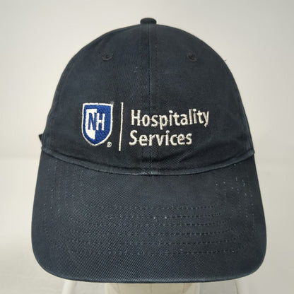 Ultra Club Baseball Cap Black One Size NH Hospitality Services Logo Cotton Hat