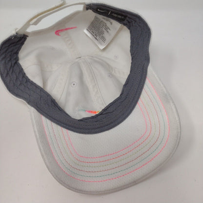 Nike Dri-Fit Child Strapback Hat White One Size Adjustable Embroidered Swoosh