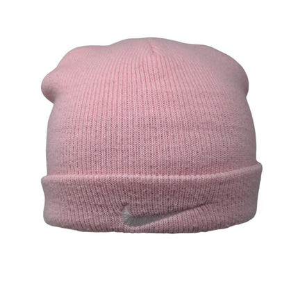 Nike Knit Beanie Hat Pink Toddler Embroidered Swoosh Solid