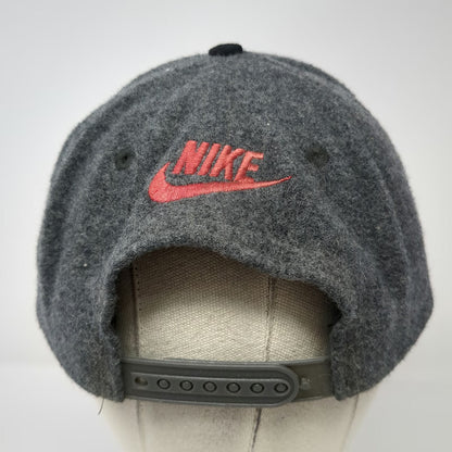 Nike Snapback Hat Gray One Size Wool Blend Authentic Athletics N Logo Sport