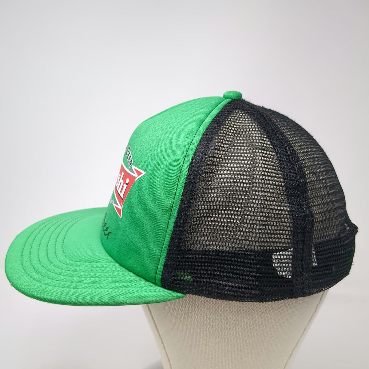Balashi Beer Trucker Hat Green One Size Aruba Mesh Snapback Polyester Foam Hat