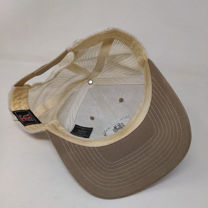 Desafio Santa Cruz Snapback Mesh Back Trucker Hat Tan One Size Tami