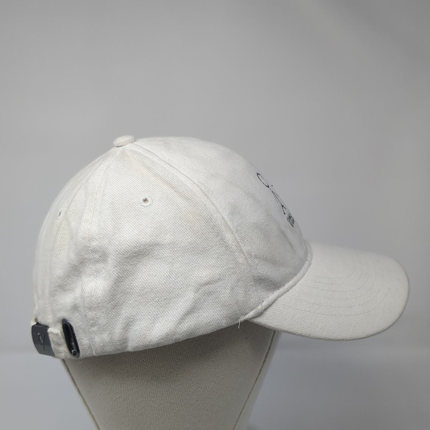 Little Me Slideback Baseball Cap White One Size Adjustable Embroidered Vista