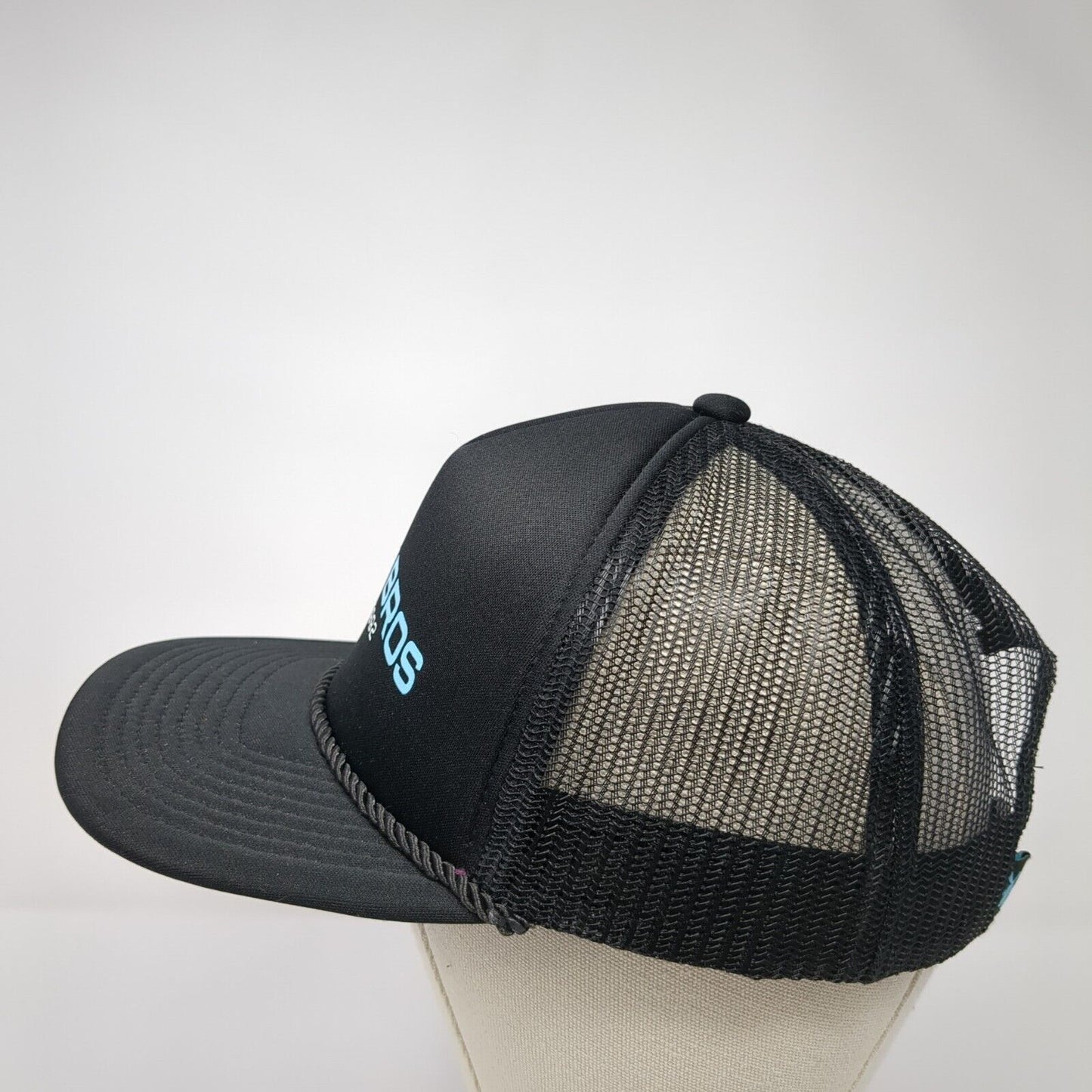 Dutch Bros Estd 1992 Snapback Trucker Hat Black OS Adjustable Mesh Back Rope