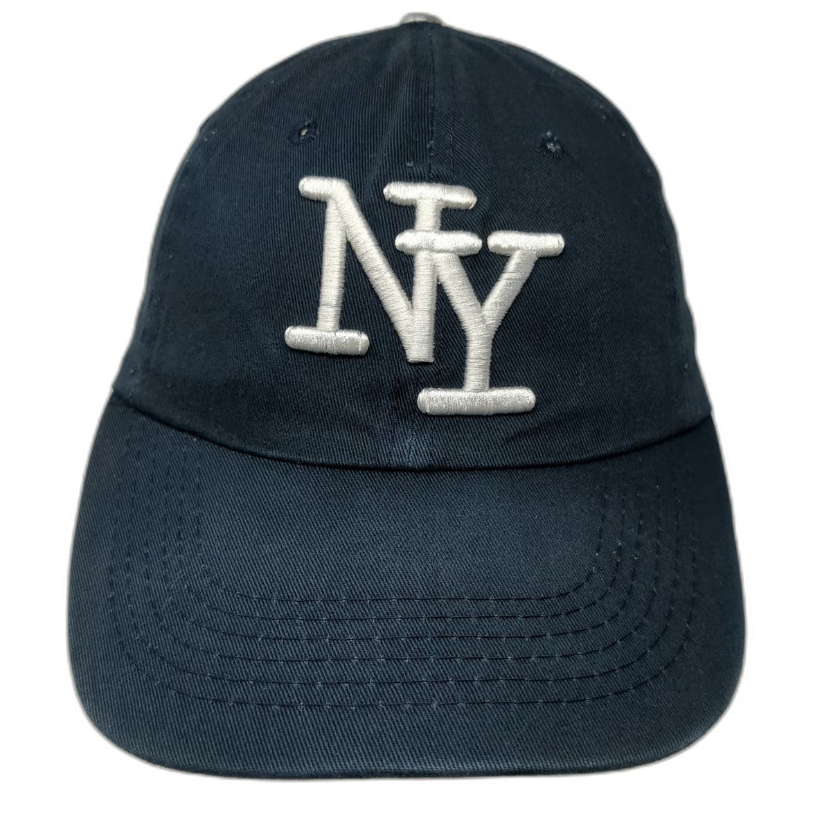 Zephyr Baseball Cap Blue One Size Embroidered NY New York Hat Slideback