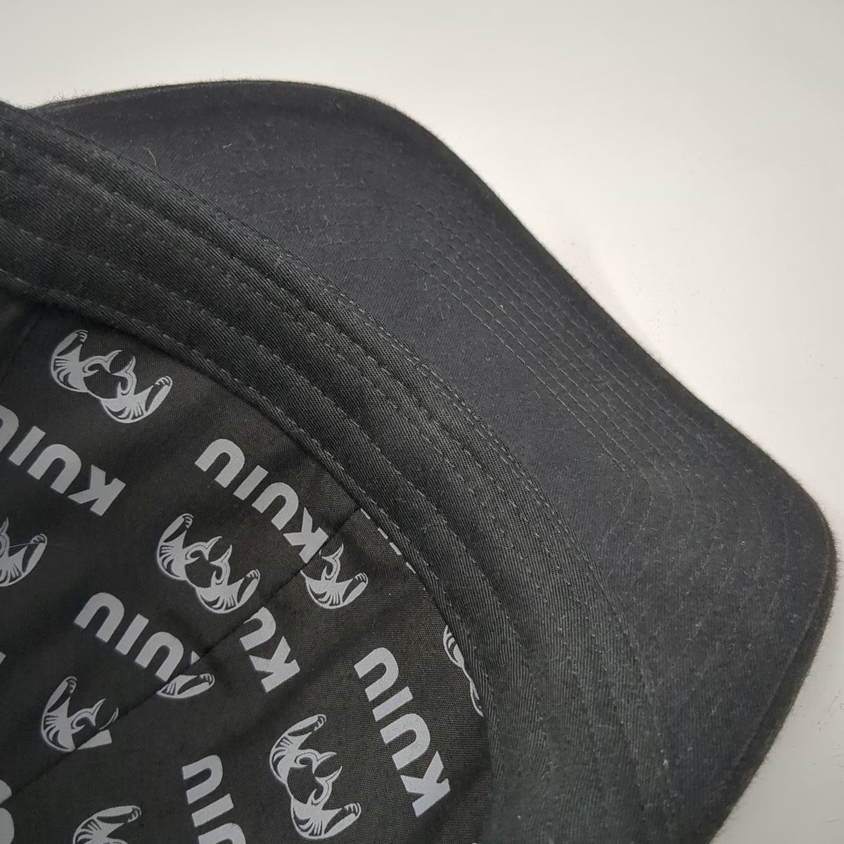 KUIU Trucker Hat Black One Size Mesh Back Snapback Ram Logo Patch Hunting Cap