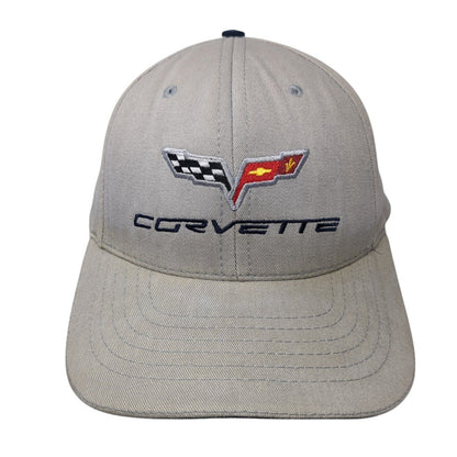Corvette Slideback Baseball Cap Gray One Size Adjustable Embroidered 6 Panel