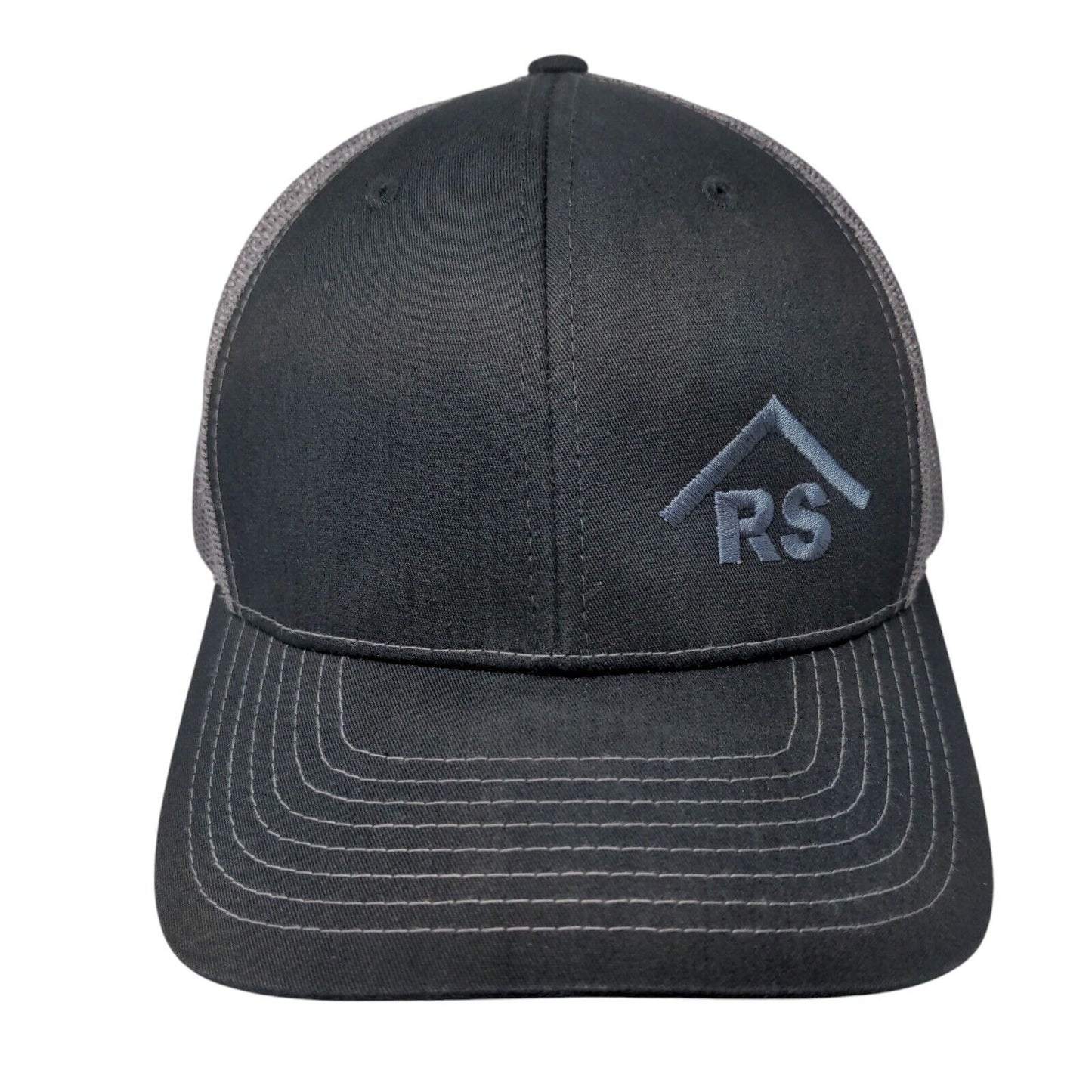 RS Rim Station Wyoming Snapback Trucker Hat Black OSFA Mesh Back Richardson