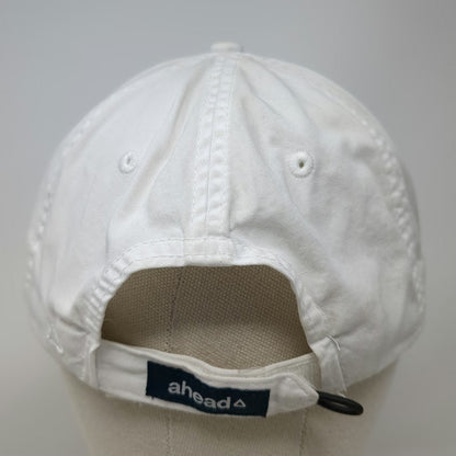 Ahead Baseball Cap White One Size Lightweight Slideback Cotton Burgee Flag Hat