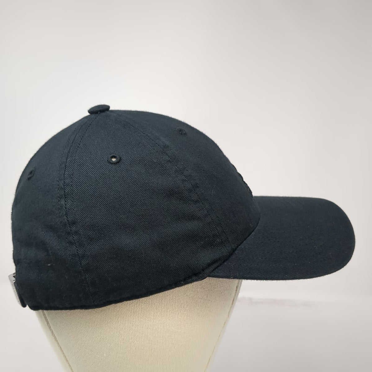 Adidas Baseball Cap Black OSFM Cotton Tonal Logo Climalite Slideback Strap Hat