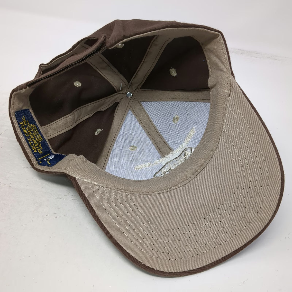 Arctic Circle Brown Baseball Cap One Size Alaska Bear Graphic Strapback Hat
