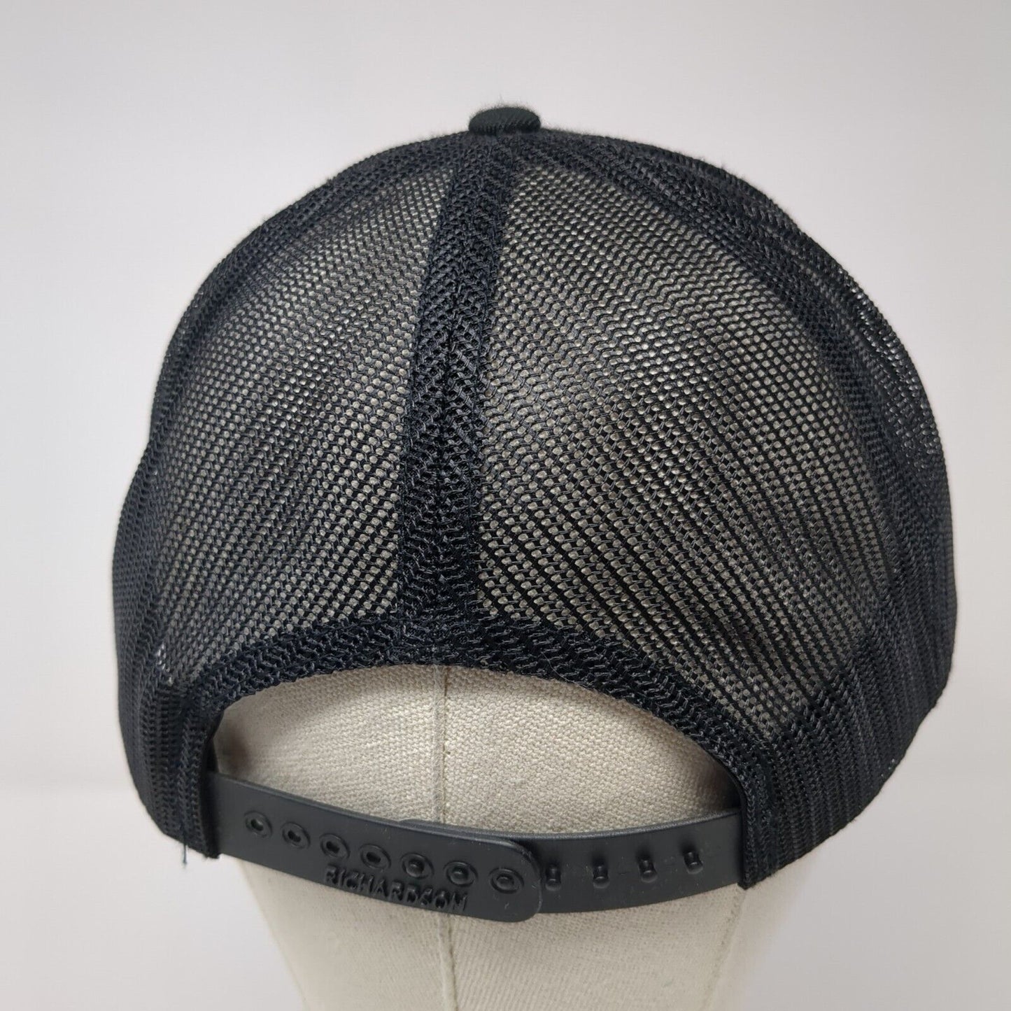 Idaho Snapback Trucker Hat Black OS Adjustable Mesh Back 6 Panel Richardson