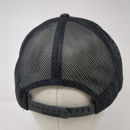 Idaho Snapback Trucker Hat Black OS Adjustable Mesh Back 6 Panel Richardson