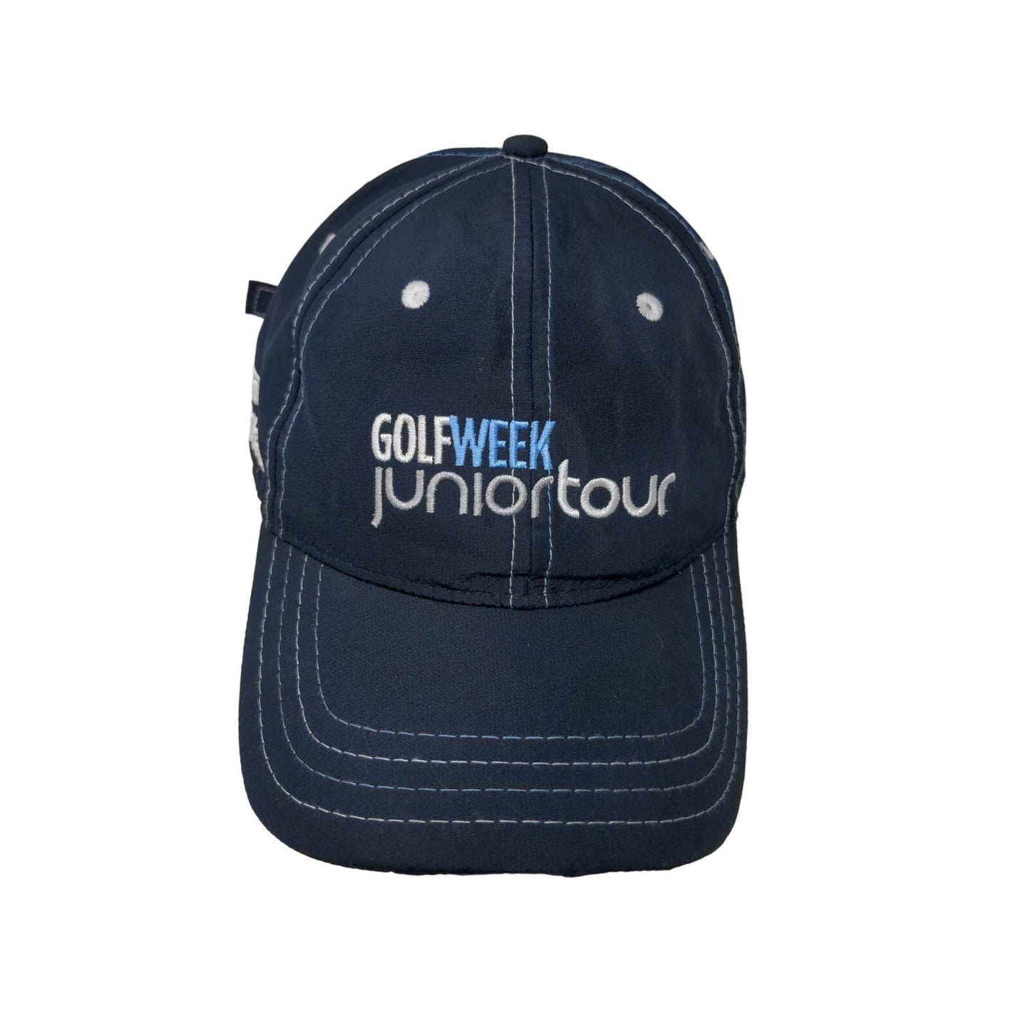 Pukka Golf Week Junior Tour Slideback Hat Blue Embroidered Logo