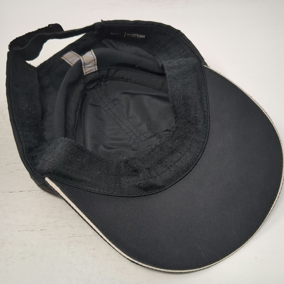 Nike Baseball Cap Black One Size Dri-Fit Mesh Strapback Hat Running Golf Sport