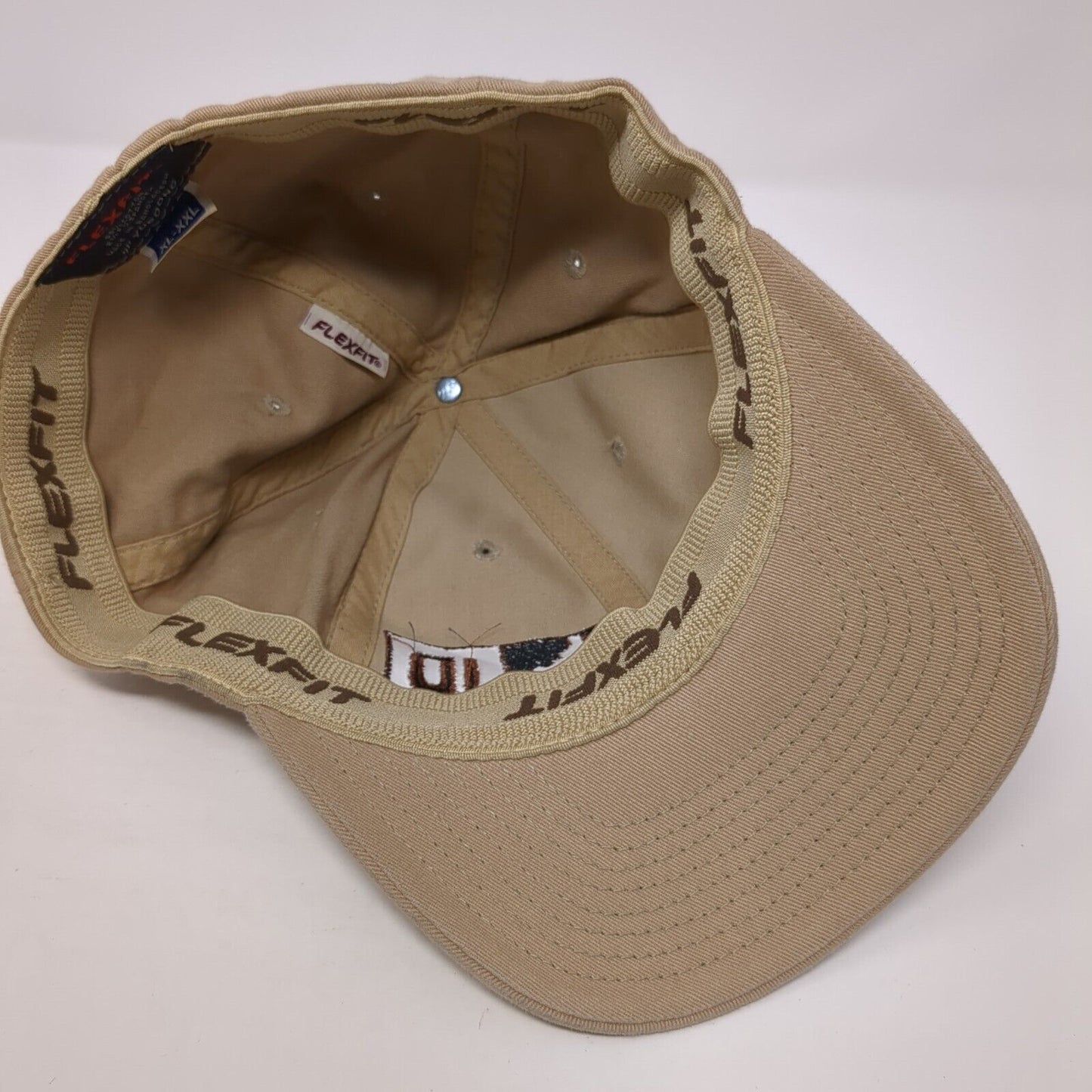 Idaho Fitted Hat Tan XL-XXL Solid Embroidered Stretch Flexfit Yupoong
