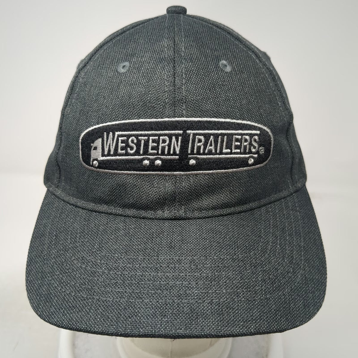 Western Trailers Baseball Cap Gray One Size Slideback Graphic Logo Trucking Hat